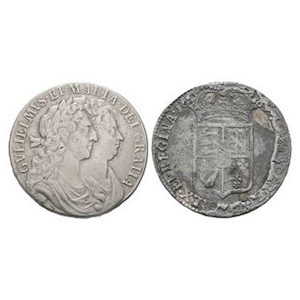 William and Mary - 1689 - AR Halfcrown