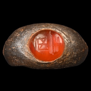 Roman Silver Ring with Carnelian Gemstone