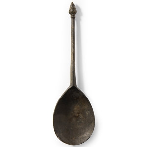 Thames Pewter Acorn-Topped Spoon with Makers Mark