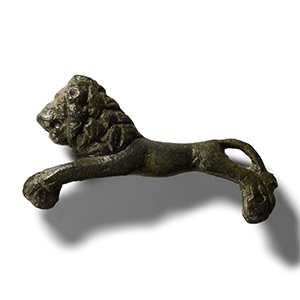 Roman Essex Bronze Lion Military Folding Knife Handle