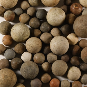 Post Medieval Thames Stone and Ceramic Marble Collection