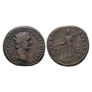 Ancient Roman Imperial Coins - Domitian - Moneta AE As