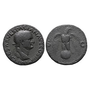 Ancient Roman Imperial Coins - Vespasian - Eagle AE As