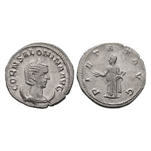 Ancient Roman Imperial Coins - Salonina - Pietas AR Antoninianus