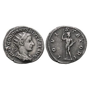 Ancient Roman Imperial Coins - Gordian III - Jupiter AR Antoninianus
