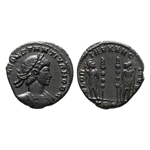 Ancient Roman Imperial Coins - Constantius II - Standards AE3/4