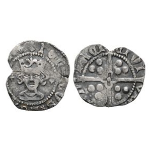 English Medieval Coins - Henry V - York - Cross and Trefoil AR Penny