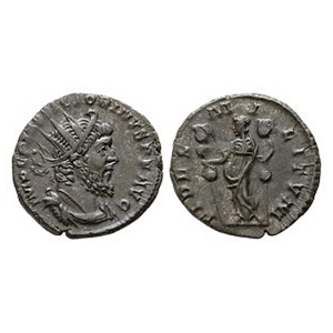 Ancient Roman Imperial Coins - Quintillus - Fides AE Antoninianus