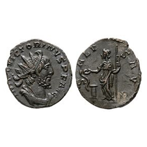 Ancient Roman Imperial Coins - Victorinus - Salus AE Antoninianus