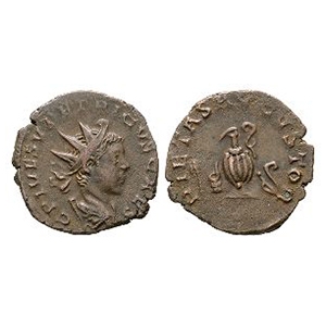 Ancient Roman Imperial Coins - Tetricus II - Priestly Implements AE Antoninianus