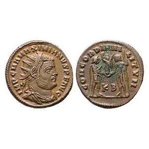 Ancient Roman Imperial Coins - Maximianus - Post-Reform AE Radiate Fraction