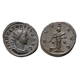 Ancient Roman Imperial Coins - Tacitus - Salus AE Antoninianus