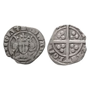 Edward III - London Long Cross AR Penny