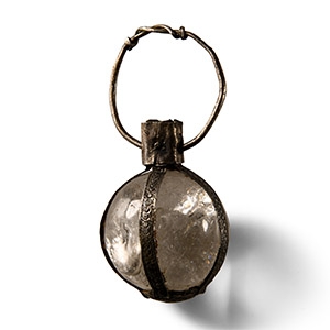 Silver Pendant with Rock Crystal Orb