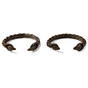 Late Roman Bronze Twisted Snake Bracelet Pair
