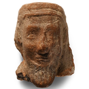 Cypriot Terracotta Archaic Male Head