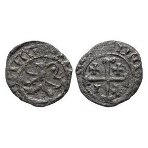 World Coins - Crusader Issues - Lusignan Kingdom of Cyprus - Janus - Unpublished AE Billon Sixain