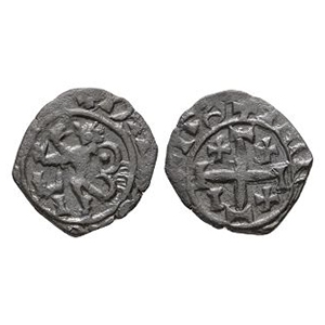 World Coins - Crusader Issues - Lusignan Kingdom of Cyprus - Janus - AE Billon Sixain
