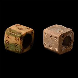 Roman Hollow Bone Gaming Dice Pair