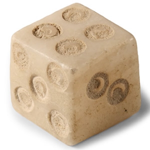 Large Roman Marble Gaming Dice