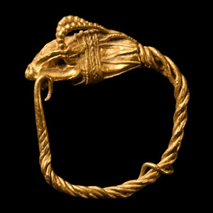 Achaemenid Gold Ram Earring