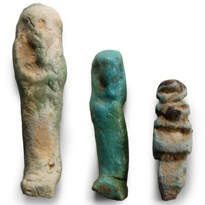 Faience Shabti and Amulet Group