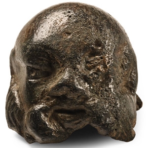 Roman Bronze Silenus Head Mount