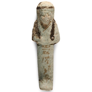 Egyptian Faience Hieroglyphic Shabti For Djed-Bastet-iuef-ankh