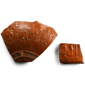 Romano-British Moorgate Samian Ware Sherd Group