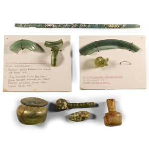 Romano-British Colchester and Cirencester Glass Fragment Collection
