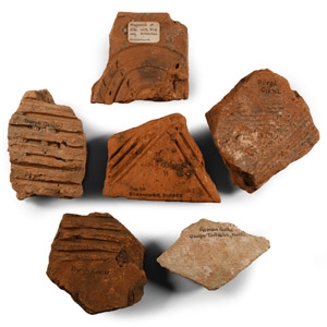 Romano-British and Other Decorated Floor Tile Fragment Group