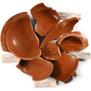 Romano-British Colchester Samian Ware Sherd Group with Makers Stamps