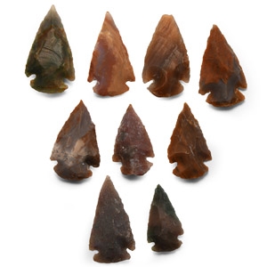 Reproduction North American Stone Arrowhead Group