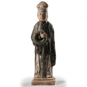 Chinese Ming Glazed Terracotta Tomb Attendant Figure