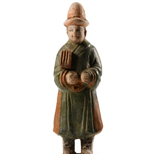 Chinese Ming Glazed Terracotta Tomb Attendant Figure