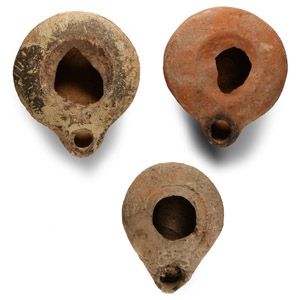 Roman Terracotta Oil Lamp Group