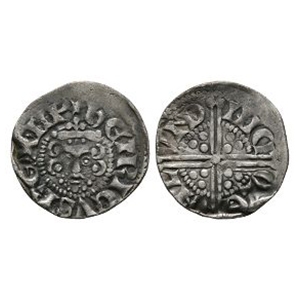 English Medieval Coins - Henry III - London / Nicole - AR Long Voided Cross Penny