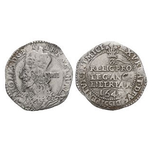 Charles I - 1645 - Oxford AR Groat