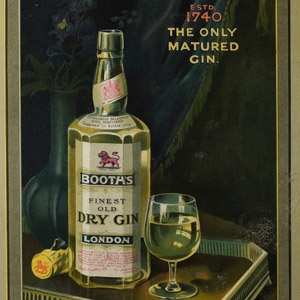 Booths Gin Advertisement in Original Frame