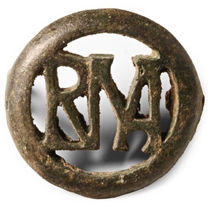 Bronze ROMA Brooch