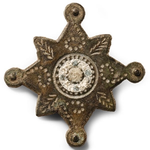 Roman Bronze Star-Shaped Plate Brooch