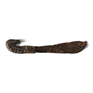 Roman Razor with Bronze Horse Head Handle