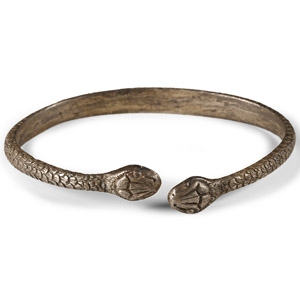Romano-Egyptian Silver Snake Bracelet