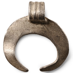 Roman Silver Lunar Pendant