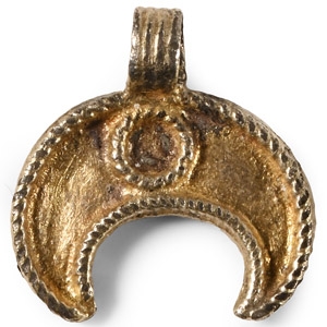 Roman Silver-Gilt Lunar Pendant
