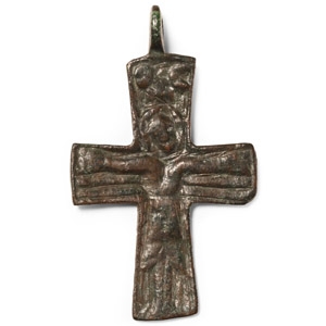 Byzantine Bronze Cross Pendant