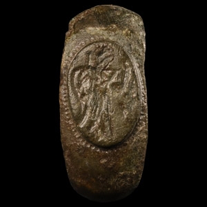 Roman Bronze Signet Ring with Victory