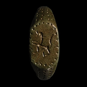 Roman Bronze Ring with Mythical Animal
