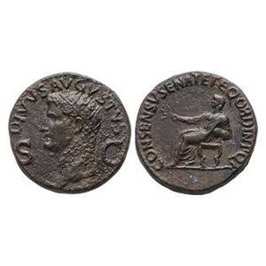 Caligula and Divus Augustus - AE Dupondius