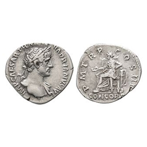 Hadrian - Concordia AR Denarius